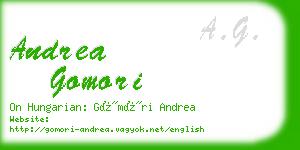 andrea gomori business card